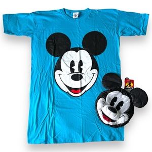 Vintage 90's Mickey Mouse sleep shirt w/ sleepyheads pouch